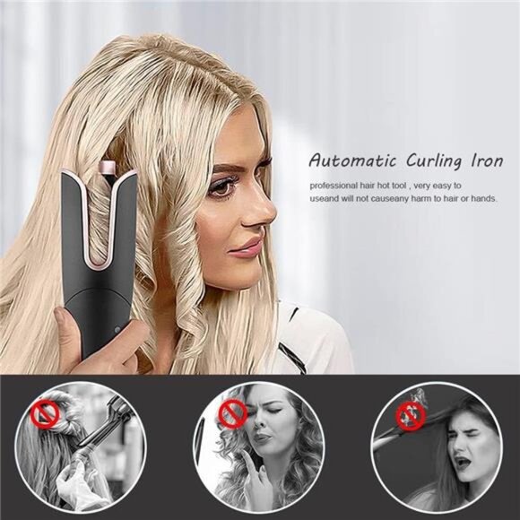 Automatic Hair Curling Iron, LESCOLTON Rotating Curlers Iron - Picture 4 of 7